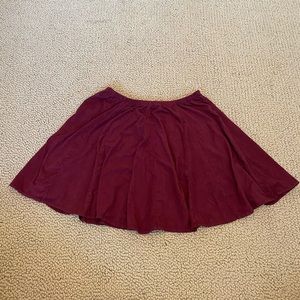 Brandy Melville Burgundy velvet skirt